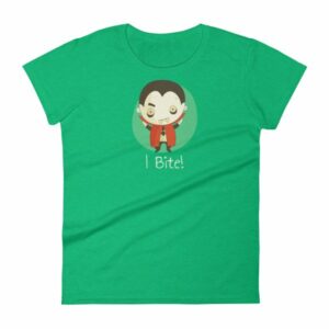 Vampire I Bite Cute Funny Creepy Halloween Women's T-Shirt - Image 10
