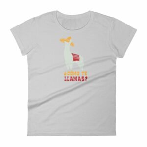 Como Te Llamas Funny Llama Spanish Word Humor Women's T-Shirt - Image 11