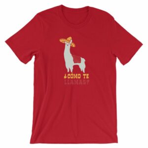 Como Te Llamas Funny Llama Spanish Word Humor T-Shirt - Image 13