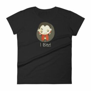 Vampire I Bite Cute Funny Creepy Halloween Women's T-Shirt