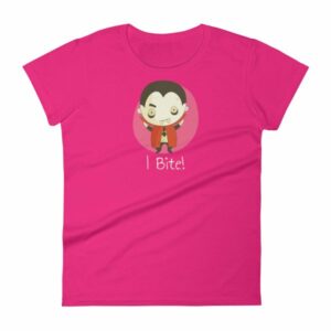 Vampire I Bite Cute Funny Creepy Halloween Women's T-Shirt - Image 15