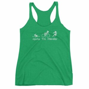 WGirls Tri Harder Funny woman's Triathlon Women's tank top - Image 10