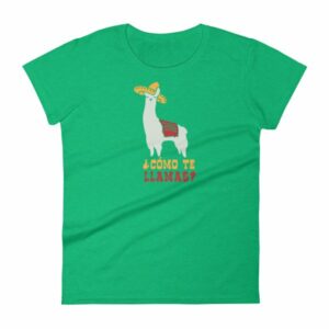 Como Te Llamas Funny Llama Spanish Word Humor Women's T-Shirt - Image 10