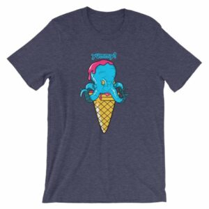 Yummy Octopus Ice Cream Cone Funny Sea Life T-Shirt - Image 5
