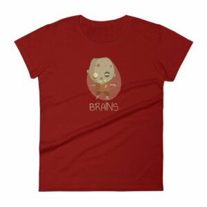 Zombie Brains Cute Funny Creepy Halloween Women's T-Shirt - Image 14