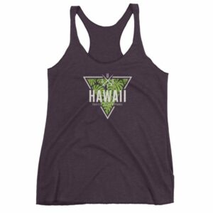 Hawaii State Cool Crossed Surfboards Tropical Women's Racerback Tank - Image 8