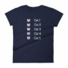 Hurricane Category Cat Scale Funny Cat lovers Women's T-Shirt - Image 4