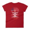 Proud American With Polish Roots Heritage Woman's T-Shirt - Image 17