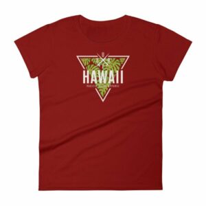 Hawaii State Cool Crossed Surfboards Tropical Woman's T-Shirt - Image 14