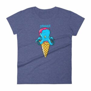 Yummy Octopus Ice Cream Cone Funny Sea Life Woman's T-Shirt - Image 7