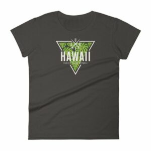 Hawaii State Cool Crossed Surfboards Tropical Woman's T-Shirt - Image 2