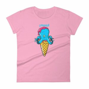 Yummy Octopus Ice Cream Cone Funny Sea Life Woman's T-Shirt - Image 16