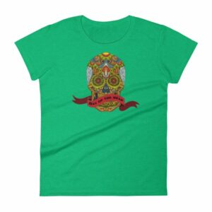 Day of the Dead Sugar Skull Dia de los Muertos Woman's T-Shirt - Image 11