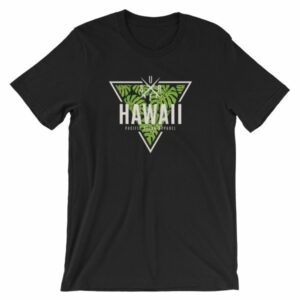 Hawaii State Cool Crossed Surfboards Tropical T-Shirt
