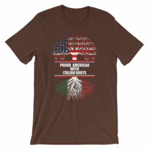 Proud American with Italian Roots Heritage T-Shirt - Image 2