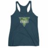 Hawaii State Cool Crossed Surfboards Tropical Women's Racerback Tank - Image 3