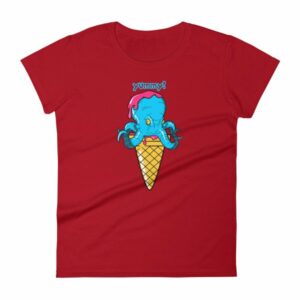 Yummy Octopus Ice Cream Cone Funny Sea Life Woman's T-Shirt - Image 18