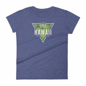 Hawaii State Cool Crossed Surfboards Tropical Woman's T-Shirt - Image 6