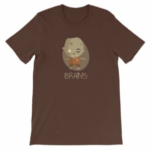 Zombie Brains Cute Funny Creepy Halloween T-Shirt - Image 3