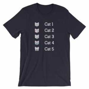 Hurricane Category Cat Scale Funny Cat lovers T-Shirt - Image 6