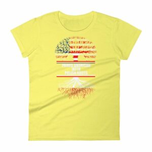Proud American With Polish Roots Heritage Woman's T-Shirt - Image 12