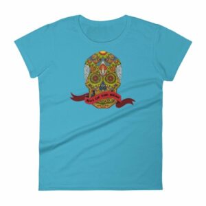 Day of the Dead Sugar Skull Dia de los Muertos Woman's T-Shirt - Image 14
