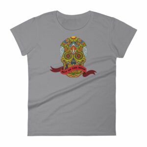 Day of the Dead Sugar Skull Dia de los Muertos Woman's T-Shirt - Image 6