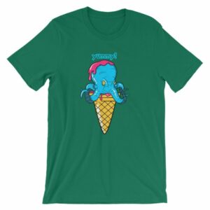 Yummy Octopus Ice Cream Cone Funny Sea Life T-Shirt - Image 11