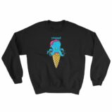 Yummy Octopus Ice Cream Cone Funny Sea Life Sweatshirt