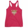 Hawaii State Cool Crossed Surfboards Tropical Women's Racerback Tank - Image 14