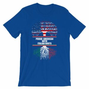 Proud American with Italian Roots Heritage T-Shirt - Image 12