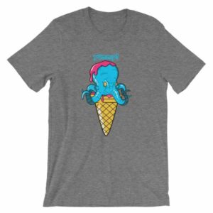 Yummy Octopus Ice Cream Cone Funny Sea Life T-Shirt - Image 10
