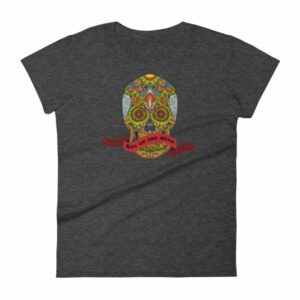 Day of the Dead Sugar Skull Dia de los Muertos Woman's T-Shirt - Image 4