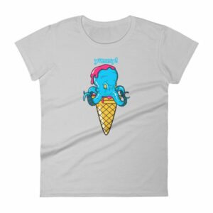 Yummy Octopus Ice Cream Cone Funny Sea Life Woman's T-Shirt - Image 12