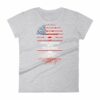 Proud American With Polish Roots Heritage Woman's T-Shirt - Image 7