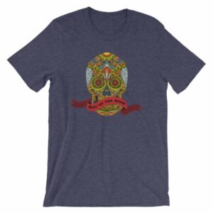 Day of the Dead Sugar Skull Dia de los Muertos T-Shirt - Image 4