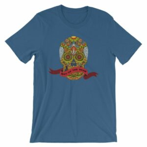Day of the Dead Sugar Skull Dia de los Muertos T-Shirt - Image 9