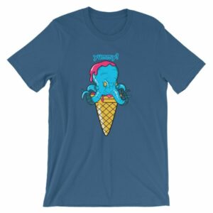 Yummy Octopus Ice Cream Cone Funny Sea Life T-Shirt - Image 9