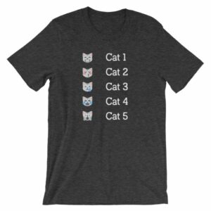Hurricane Category Cat Scale Funny Cat lovers T-Shirt - Image 7
