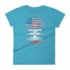 Proud American With Polish Roots Heritage Woman's T-Shirt - Image 13