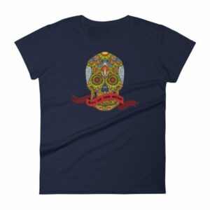 Day of the Dead Sugar Skull Dia de los Muertos Woman's T-Shirt - Image 5