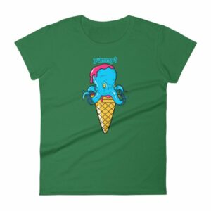 Yummy Octopus Ice Cream Cone Funny Sea Life Woman's T-Shirt - Image 9