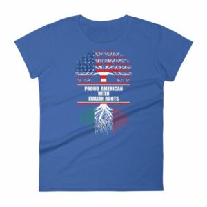 Proud American with Italian Roots Heritage Woman's T-Shirt - Image 9