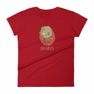 Zombie Brains Cute Funny Creepy Halloween Women's T-Shirt - Image 17