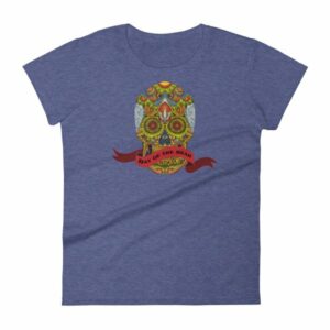 Day of the Dead Sugar Skull Dia de los Muertos Woman's T-Shirt - Image 7