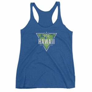 Hawaii State Cool Crossed Surfboards Tropical Women's Racerback Tank - Image 9
