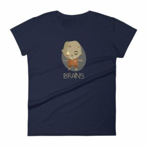 Zombie Brains Cute Funny Creepy Halloween Women's T-Shirt - Image 4