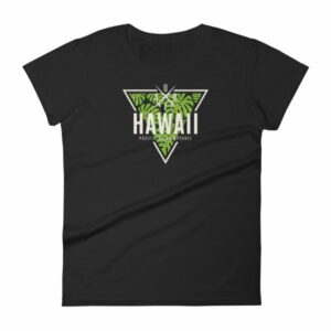Hawaii State Cool Crossed Surfboards Tropical Woman's T-Shirt