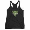 Hawaii State Cool Crossed Surfboards Tropical Women's Racerback Tank