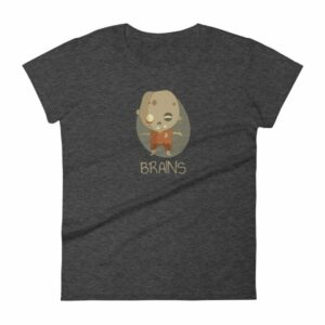 Zombie Brains Cute Funny Creepy Halloween Women's T-Shirt - Image 3